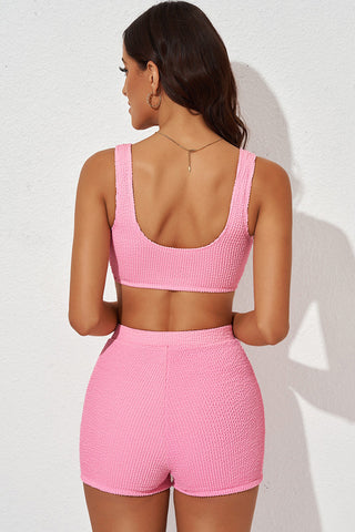 Shop Textured Sports Bra and Shorts Set Now On Klozey Store - Trendy U.S. Premium Women Apparel & Accessories And Be Up-To-Fashion!