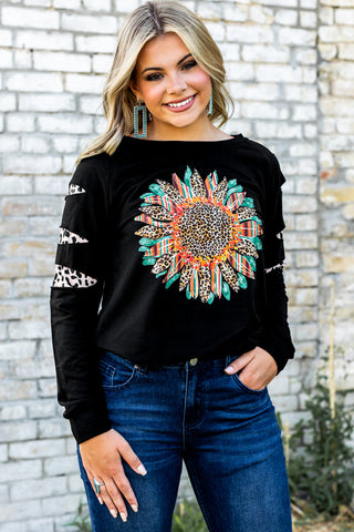 Shop Graphic Leopard Patch Sweatshirt Now On Klozey Store - Trendy U.S. Premium Women Apparel & Accessories And Be Up-To-Fashion!