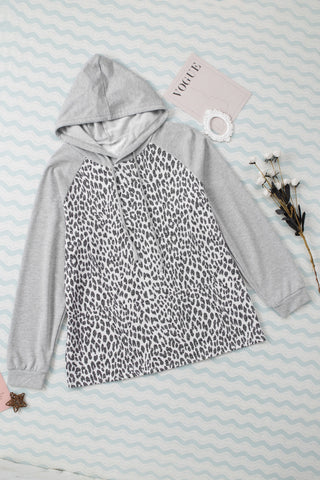 Shop Plus Size Leopard Raglan Sleeve Hoodie Now On Klozey Store - Trendy U.S. Premium Women Apparel & Accessories And Be Up-To-Fashion!