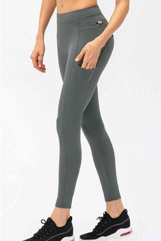 Shop Full Size Slim Fit High Waist Long Sports Pants with Pockets Now On Klozey Store - Trendy U.S. Premium Women Apparel & Accessories And Be Up-To-Fashion!