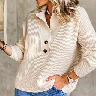 Shop Collared Neck Rib-Knit Top Now On Klozey Store - Trendy U.S. Premium Women Apparel & Accessories And Be Up-To-Fashion!