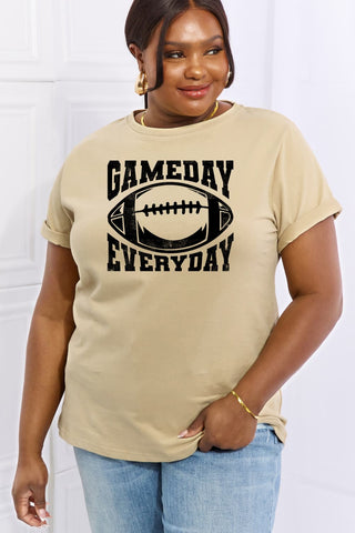 Shop Simply Love Full Size GAMEDAY EVERYDAY Graphic Cotton Tee Now On Klozey Store - Trendy U.S. Premium Women Apparel & Accessories And Be Up-To-Fashion!