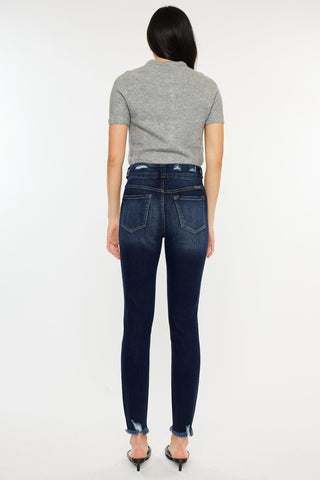 Shop Kancan Full Size Cat's Whiskers Raw Hem High Waist Jeans Now On Klozey Store - Trendy U.S. Premium Women Apparel & Accessories And Be Up-To-Fashion!