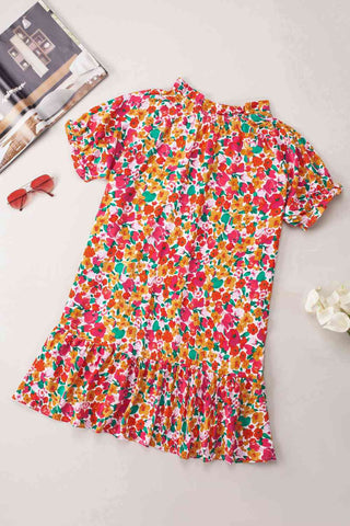 Shop Floral Short Sleeve Dress Now On Klozey Store - Trendy U.S. Premium Women Apparel & Accessories And Be Up-To-Fashion!
