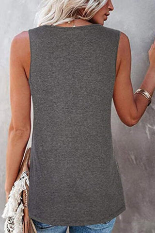 Shop Round Neck Wide Strap Ruched Tank Now On Klozey Store - Trendy U.S. Premium Women Apparel & Accessories And Be Up-To-Fashion!