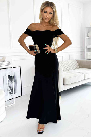 Shop Off-Shoulder Maxi Dress Now On Klozey Store - Trendy U.S. Premium Women Apparel & Accessories And Be Up-To-Fashion!