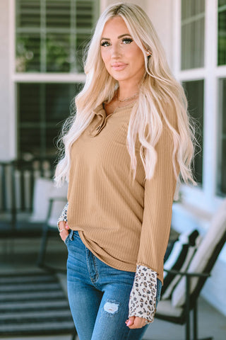 Shop Round Neck Ribbed Long Sleeve T-Shirt Now On Klozey Store - Trendy U.S. Premium Women Apparel & Accessories And Be Up-To-Fashion!