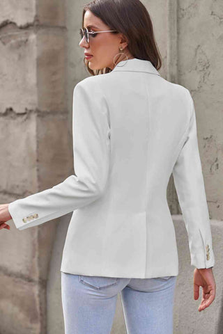 Shop One-Button Flap Pocket Blazer Now On Klozey Store - Trendy U.S. Premium Women Apparel & Accessories And Be Up-To-Fashion!