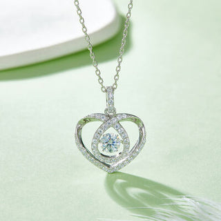 Shop Moissanite 925 Sterling Silver Heart Shape Necklace Now On Klozey Store - Trendy U.S. Premium Women Apparel & Accessories And Be Up-To-Fashion!