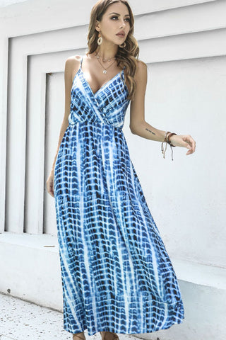 Shop Tie-Dye Spaghetti Strap Maxi Dress Now On Klozey Store - Trendy U.S. Premium Women Apparel & Accessories And Be Up-To-Fashion!