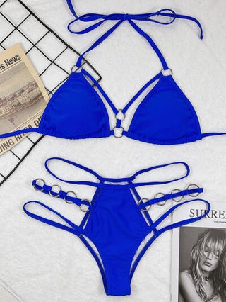 Shop Cutout Halter Neck Two-Piece Bikini Set Now On Klozey Store - Trendy U.S. Premium Women Apparel & Accessories And Be Up-To-Fashion!