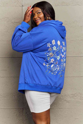 Shop Simply Love Simply Love Full Size Flower Graphic Dropped Shoulder Hoodie Now On Klozey Store - Trendy U.S. Premium Women Apparel & Accessories And Be Up-To-Fashion!