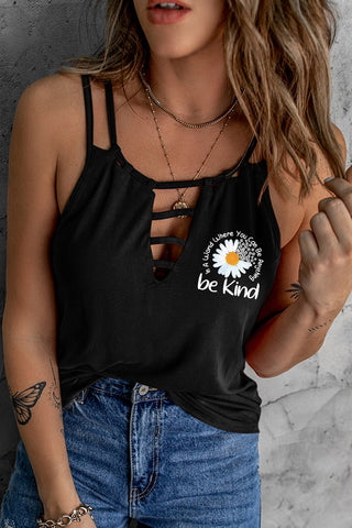 Shop BE KIND Graphic Double-Strap Cami Now On Klozey Store - Trendy U.S. Premium Women Apparel & Accessories And Be Up-To-Fashion!