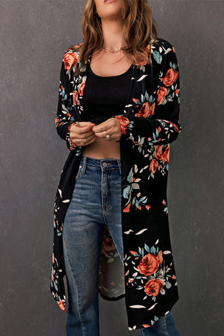 Shop Double Take Printed Open Front Longline Cardigan Now On Klozey Store - Trendy U.S. Premium Women Apparel & Accessories And Be Up-To-Fashion!