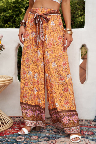 Shop Bohemian Tie Waist Palazzo Pants Now On Klozey Store - Trendy U.S. Premium Women Apparel & Accessories And Be Up-To-Fashion!