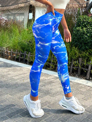 Shop Tie-dye Slim Fit High Waistband Long Active Pants Now On Klozey Store - Trendy U.S. Premium Women Apparel & Accessories And Be Up-To-Fashion!