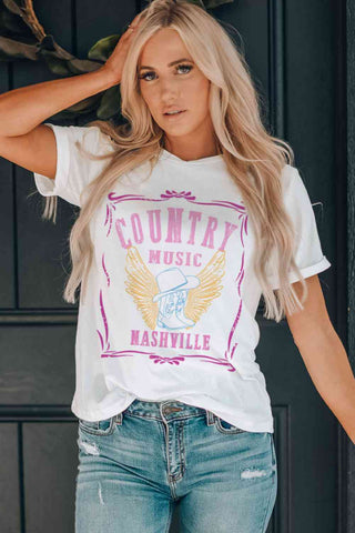 Shop COUNTRY MUSIC NASHVILLE Graphic Tee Now On Klozey Store - Trendy U.S. Premium Women Apparel & Accessories And Be Up-To-Fashion!