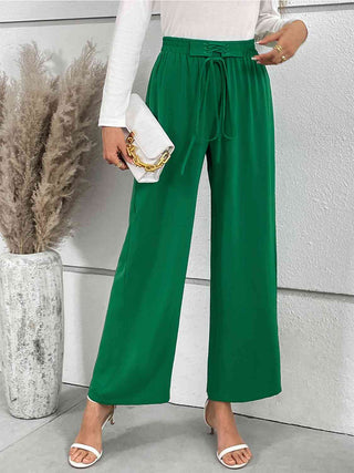 Shop Lace-Up Waist Straight Leg Pants Now On Klozey Store - Trendy U.S. Premium Women Apparel & Accessories And Be Up-To-Fashion!