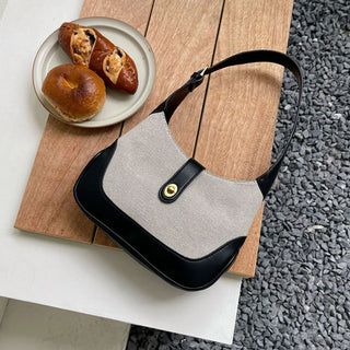 Shop Contrast Canvas Shoulder Bag Now On Klozey Store - Trendy U.S. Premium Women Apparel & Accessories And Be Up-To-Fashion!