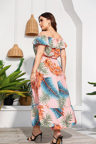 Shop Full Size Layered Off-Shoulder Maxi Dress Now On Klozey Store - Trendy U.S. Premium Women Apparel & Accessories And Be Up-To-Fashion!
