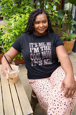 Shop Simply Love Full Size IT'S ME,HI I'M THE COOL MOM IT'S ME Round Neck T-Shirt Now On Klozey Store - Trendy U.S. Premium Women Apparel & Accessories And Be Up-To-Fashion!