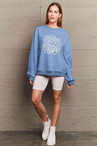 Shop Simply Love Full Size Graphic Sweatshirt Now On Klozey Store - Trendy U.S. Premium Women Apparel & Accessories And Be Up-To-Fashion!