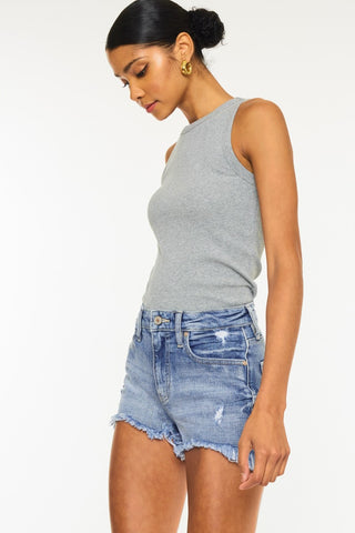 Shop Kancan Distressed Raw Hem Denim Shorts Now On Klozey Store - Trendy U.S. Premium Women Apparel & Accessories And Be Up-To-Fashion!
