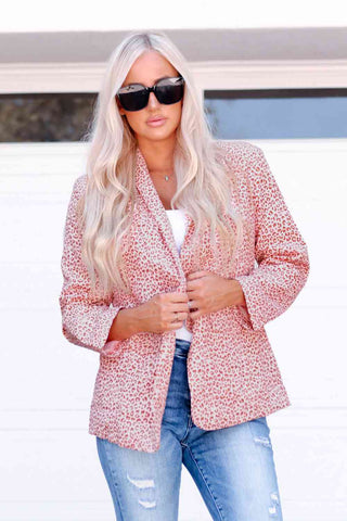 Shop Double Take Leopard Shawl Collar Blazer Now On Klozey Store - Trendy U.S. Premium Women Apparel & Accessories And Be Up-To-Fashion!