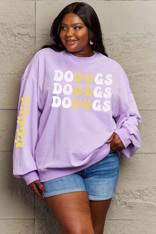 Shop Simply Love Simply Love Full Size Round Neck Dropped Shoulder DOGS Graphic Sweatshirt Now On Klozey Store - Trendy U.S. Premium Women Apparel & Accessories And Be Up-To-Fashion!