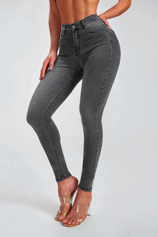 Shop Buttoned Skinny Jeans Now On Klozey Store - Trendy U.S. Premium Women Apparel & Accessories And Be Up-To-Fashion!