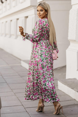 Shop Floral Deep V Maxi Dress Now On Klozey Store - Trendy U.S. Premium Women Apparel & Accessories And Be Up-To-Fashion!