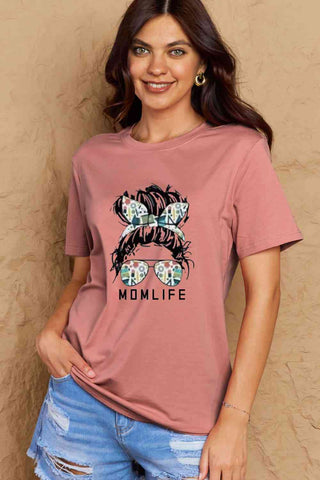Shop Simply Love Full Size MOM LIFE Graphic Cotton T-Shirt Now On Klozey Store - Trendy U.S. Premium Women Apparel & Accessories And Be Up-To-Fashion!