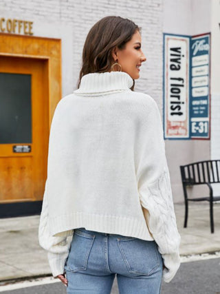Shop Turtle Neck Cable-Knit Sweater Now On Klozey Store - Trendy U.S. Premium Women Apparel & Accessories And Be Up-To-Fashion!