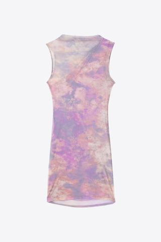 Shop Tie-Dye Ruched Sleeveless Dress Now On Klozey Store - Trendy U.S. Premium Women Apparel & Accessories And Be Up-To-Fashion!