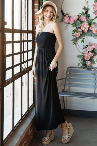 Shop Heimish Full Size Strapless Maxi Dress Now On Klozey Store - Trendy U.S. Premium Women Apparel & Accessories And Be Up-To-Fashion!