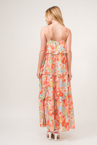Shop And The Why Floral Ruffled Tiered Maxi Cami Dress Now On Klozey Store - Trendy U.S. Premium Women Apparel & Accessories And Be Up-To-Fashion!