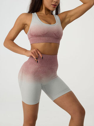Shop Gradient Scoop Neck Tank and High Waist Shorts Active Set Now On Klozey Store - Trendy U.S. Premium Women Apparel & Accessories And Be Up-To-Fashion!