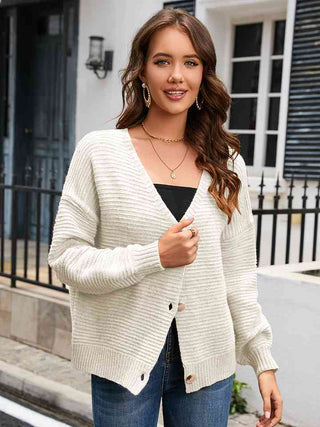 Shop V-Neck Long Sleeve Cardigan Now On Klozey Store - Trendy U.S. Premium Women Apparel & Accessories And Be Up-To-Fashion!