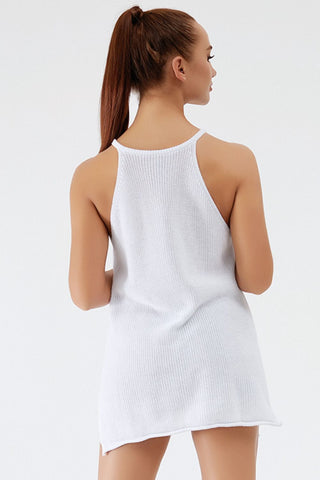 Shop Round Neck Spaghetti Strap Sleeveless Cover Up Now On Klozey Store - Trendy U.S. Premium Women Apparel & Accessories And Be Up-To-Fashion!