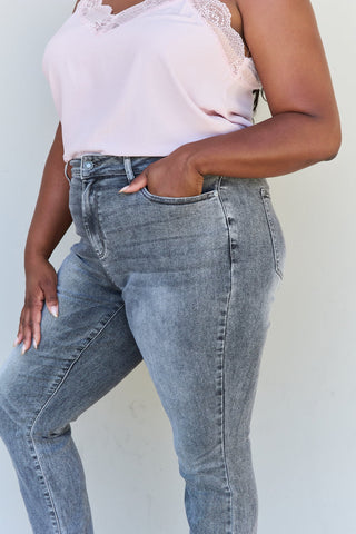 Shop Judy Blue Racquel Full Size High Waisted Stone Wash Slim Fit Jeans Now On Klozey Store - Trendy U.S. Premium Women Apparel & Accessories And Be Up-To-Fashion!