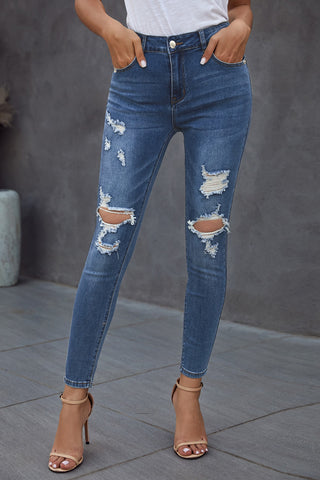 Shop Baeful Vintage Skinny Ripped Jeans Now On Klozey Store - Trendy U.S. Premium Women Apparel & Accessories And Be Up-To-Fashion!