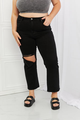 Shop RISEN Full Size Yasmin Relaxed Distressed Jeans Now On Klozey Store - Trendy U.S. Premium Women Apparel & Accessories And Be Up-To-Fashion!