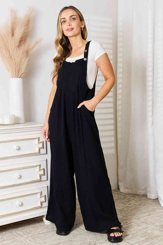 Shop Basic Bae Wide Leg Overalls with Pockets Now On Klozey Store - Trendy U.S. Premium Women Apparel & Accessories And Be Up-To-Fashion!