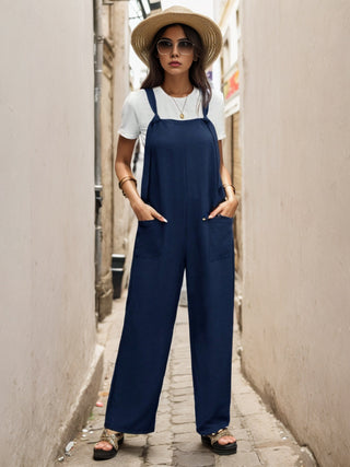 Shop Pocketed Wide Strap Overall Now On Klozey Store - Trendy U.S. Premium Women Apparel & Accessories And Be Up-To-Fashion!