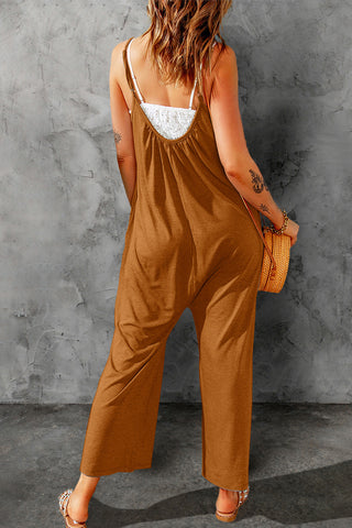 Shop Spaghetti Strap Wide Leg Jumpsuit Now On Klozey Store - Trendy U.S. Premium Women Apparel & Accessories And Be Up-To-Fashion!