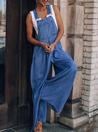 Shop Wide Leg Denim Overalls Now On Klozey Store - Trendy U.S. Premium Women Apparel & Accessories And Be Up-To-Fashion!