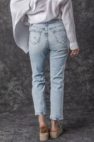 Shop Distressed High Waist Jeans Now On Klozey Store - Trendy U.S. Premium Women Apparel & Accessories And Be Up-To-Fashion!