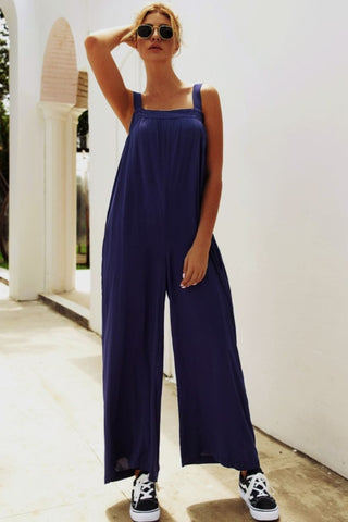 Shop Wide Strap Wide Leg Jumpsuit Now On Klozey Store - Trendy U.S. Premium Women Apparel & Accessories And Be Up-To-Fashion!