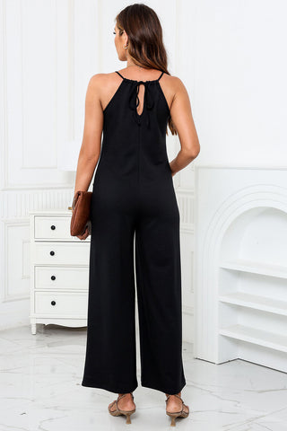 Shop Scoop Neck Wide Leg Jumpsuit with Pockets Now On Klozey Store - Trendy U.S. Premium Women Apparel & Accessories And Be Up-To-Fashion!