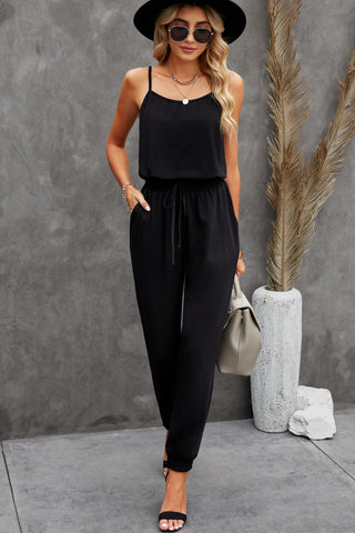 Shop Spaghetti Strap Jumpsuit with Pockets Now On Klozey Store - Trendy U.S. Premium Women Apparel & Accessories And Be Up-To-Fashion!